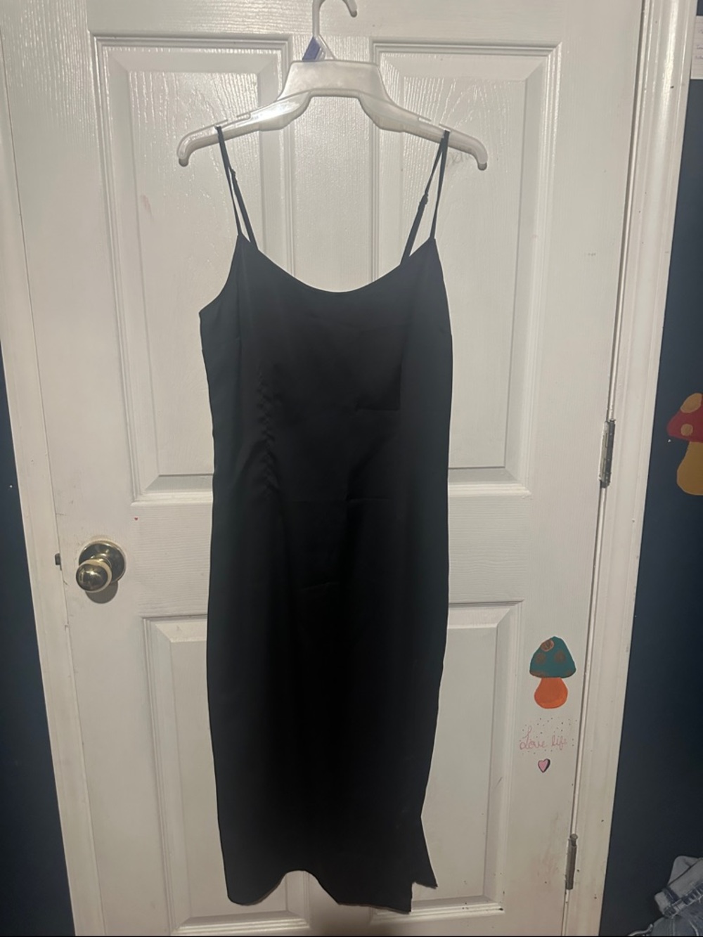 Abercrombie & Fitch Black Midi Slip Dress